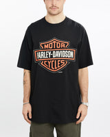 Vintage, Harley, Davidson, Tee, The Real Deal, size double extra large, colour Black, newtown, sydney, australia, thrift store, opshop, preloved, secondhand, sustainable, retro, antique, 70s, 80s, 90s, 2000s, 00s, fashion, clothing, streetwear, trendy, garment, style, boutique, store, shop, archive, sale, cheap, best, top, T-Shirts
