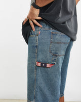 Vintage Joe Marlin Denim Carpenter Shorts <br>37" , The Real Deal , newtown, sydney, australia, thrift store, opshop, preloved, secondhand, sustainable, retro, antique, 70s, 80s, 90s, 2000s, 00s, fashion, clothing, streetwear, trendy, garment, style, boutique, store, shop, archive, sale, cheap, best, top