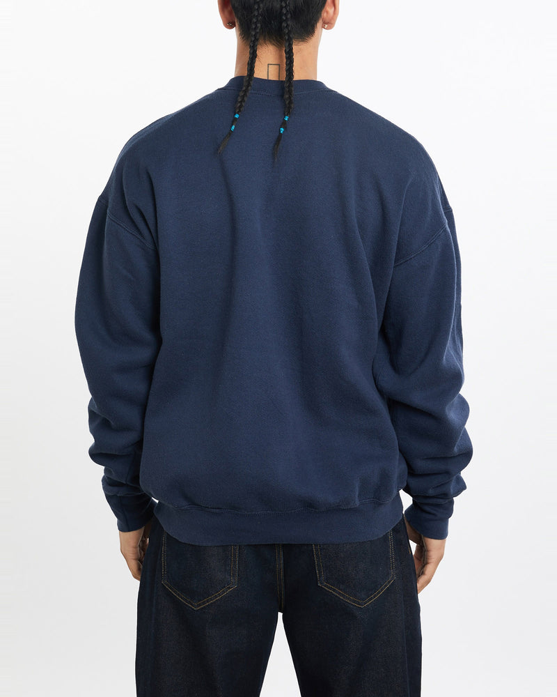 Vintage, 90s, Alaska, Sweatshirt, The Real Deal, size large, colour Navy, newtown, sydney, australia, thrift store, opshop, preloved, secondhand, sustainable, retro, antique, 70s, 80s, 90s, 2000s, 00s, fashion, clothing, streetwear, trendy, garment, style, boutique, store, shop, archive, sale, cheap, best, top, Sweats and hoodies