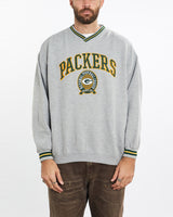 Vintage, NFL, Green, Bay, Packers, Sweatshirt, The Real Deal, size extra large, colour Grey, newtown, sydney, australia, thrift store, opshop, preloved, secondhand, sustainable, retro, antique, 70s, 80s, 90s, 2000s, 00s, fashion, clothing, streetwear, trendy, garment, style, boutique, store, shop, archive, sale, cheap, best, top, Sweats and hoodies