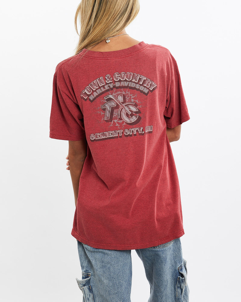 Vintage, Harley, Davidson, Tee, The Real Deal, size small, colour Red, newtown, sydney, australia, thrift store, opshop, preloved, secondhand, sustainable, retro, antique, 70s, 80s, 90s, 2000s, 00s, fashion, clothing, streetwear, trendy, garment, style, boutique, store, shop, archive, sale, cheap, best, top, T-Shirts