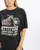 Vintage, 90s, Motorcycle, Tee, The Real Deal, size medium, colour Black, newtown, sydney, australia, thrift store, opshop, preloved, secondhand, sustainable, retro, antique, 70s, 80s, 90s, 2000s, 00s, fashion, clothing, streetwear, trendy, garment, style, boutique, store, shop, archive, sale, cheap, best, top, T-Shirts