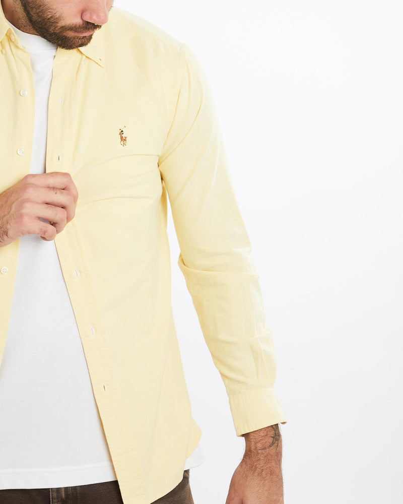 Vintage, 90s, Polo, Ralph, Lauren, Button, Up, Shirt, The Real Deal, size medium, colour Yellow, newtown, sydney, australia, thrift store, opshop, preloved, secondhand, sustainable, retro, antique, 70s, 80s, 90s, 2000s, 00s, fashion, clothing, streetwear, trendy, garment, style, boutique, store, shop, archive, sale, cheap, best, top, Shirts