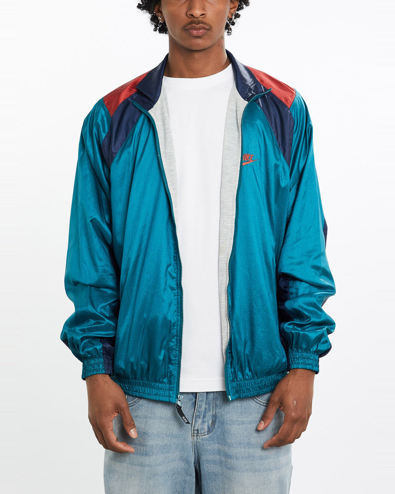 Vintage, 90s, Nike, Track, Jacket, The Real Deal, size large, colour Blue, newtown, sydney, australia, thrift store, opshop, preloved, secondhand, sustainable, retro, antique, 70s, 80s, 90s, 2000s, 00s, fashion, clothing, streetwear, trendy, garment, style, boutique, store, shop, archive, sale, cheap, best, top, Jackets