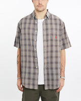 Vintage, 90s, Polo, Ralph, Lauren, Short, Sleeve, Button, Up, Shirt, The Real Deal, size extra large, colour Brown, newtown, sydney, australia, thrift store, opshop, preloved, secondhand, sustainable, retro, antique, 70s, 80s, 90s, 2000s, 00s, fashion, clothing, streetwear, trendy, garment, style, boutique, store, shop, archive, sale, cheap, best, top, Shirts