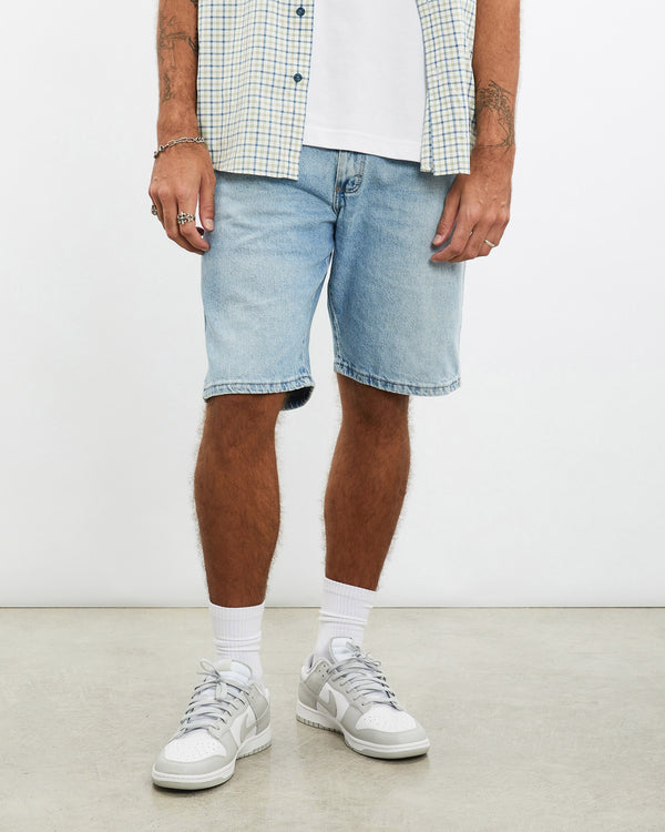 Vintage, Wrangler, Denim, Shorts, The Real Deal, size 35", colour Blue, newtown, sydney, australia, thrift store, opshop, preloved, secondhand, sustainable, retro, antique, 70s, 80s, 90s, 2000s, 00s, fashion, clothing, streetwear, trendy, garment, style, boutique, store, shop, archive, sale, cheap, best, top, Shorts