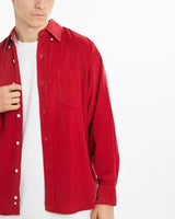 Vintage, 90s, Chaps, Ralph, Lauren, Corduroy, Button, Up, Shirt, The Real Deal, size medium, colour Red, newtown, sydney, australia, thrift store, opshop, preloved, secondhand, sustainable, retro, antique, 70s, 80s, 90s, 2000s, 00s, fashion, clothing, streetwear, trendy, garment, style, boutique, store, shop, archive, sale, cheap, best, top, Shirts