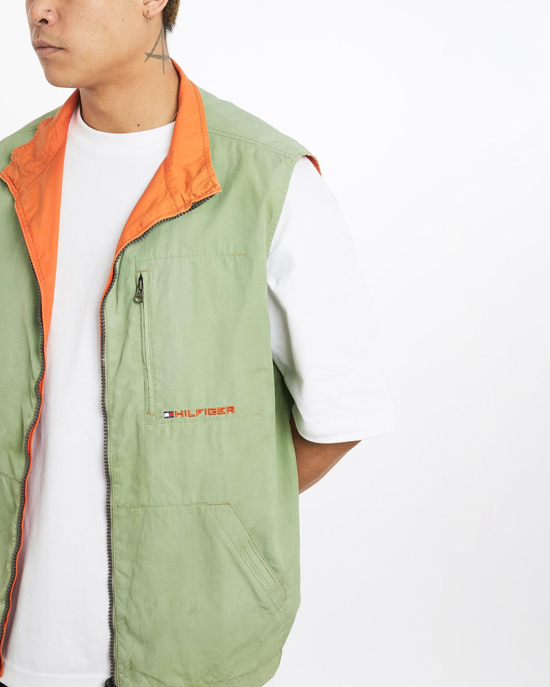 Vintage, Tommy, Hilfiger, Reversible, Vest, The Real Deal, size extra large, colour Multicolour, newtown, sydney, australia, thrift store, opshop, preloved, secondhand, sustainable, retro, antique, 70s, 80s, 90s, 2000s, 00s, fashion, clothing, streetwear, trendy, garment, style, boutique, store, shop, archive, sale, cheap, best, top, Jackets