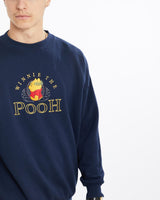 Vintage, 90s, Disney, Winnie, The, Pooh, Sweatshirt, The Real Deal, size large, colour Navy, newtown, sydney, australia, thrift store, opshop, preloved, secondhand, sustainable, retro, antique, 70s, 80s, 90s, 2000s, 00s, fashion, clothing, streetwear, trendy, garment, style, boutique, store, shop, archive, sale, cheap, best, top, Sweats and hoodies