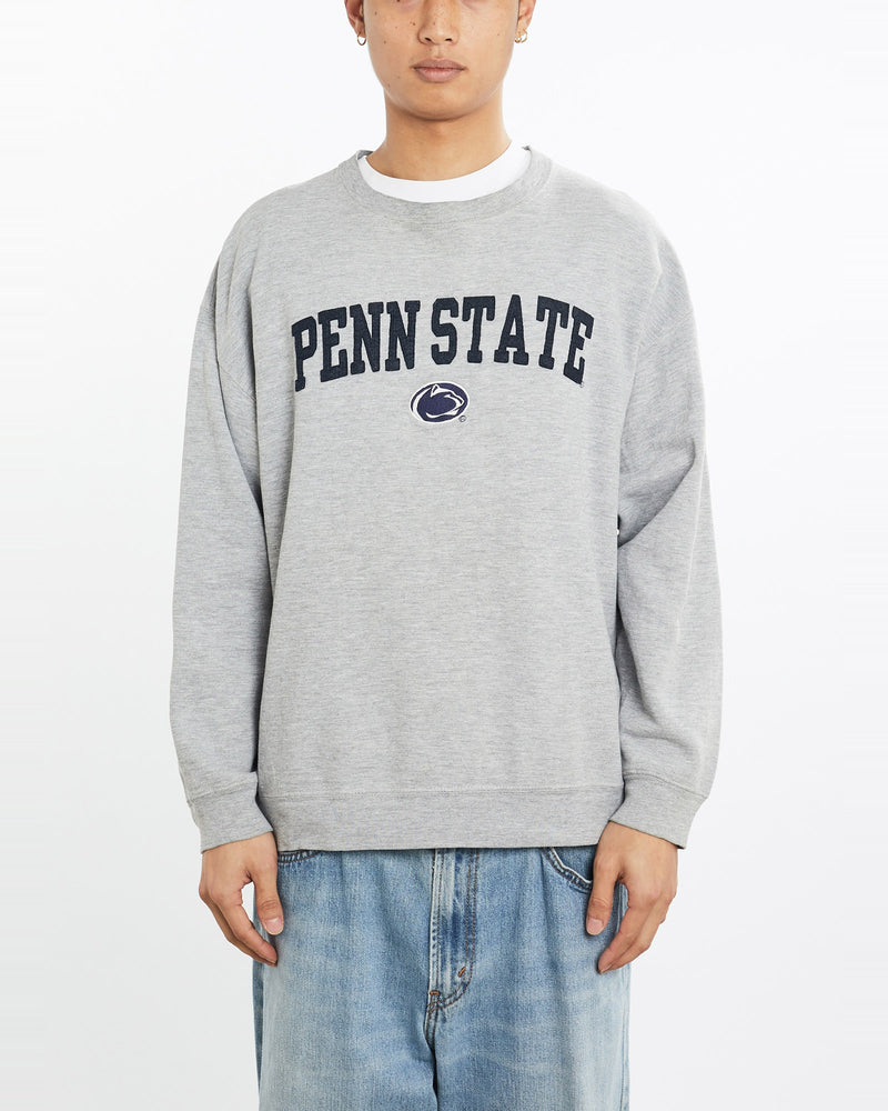 Vintage, NCAA, Penn, State, Nittany, Lions, Sweatshirt, The Real Deal, size large, colour Grey, newtown, sydney, australia, thrift store, opshop, preloved, secondhand, sustainable, retro, antique, 70s, 80s, 90s, 2000s, 00s, fashion, clothing, streetwear, trendy, garment, style, boutique, store, shop, archive, sale, cheap, best, top, Sweats and hoodies