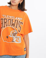 Vintage, 1990, NFL, Cleveland, Browns, Tee, The Real Deal, size small, colour Orange, newtown, sydney, australia, thrift store, opshop, preloved, secondhand, sustainable, retro, antique, 70s, 80s, 90s, 2000s, 00s, fashion, clothing, streetwear, trendy, garment, style, boutique, store, shop, archive, sale, cheap, best, top, T-Shirts