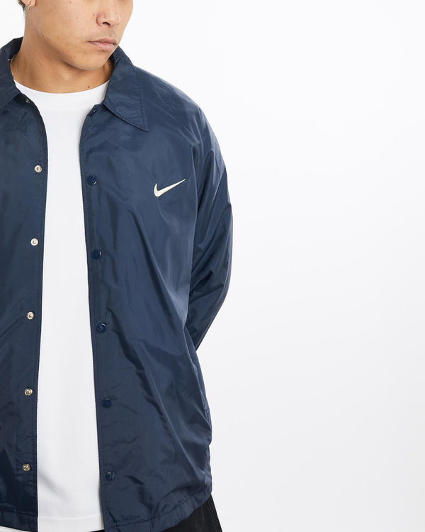 Vintage, 90s, Nike, Coaches, Jacket, The Real Deal, size extra large, colour Navy, newtown, sydney, australia, thrift store, opshop, preloved, secondhand, sustainable, retro, antique, 70s, 80s, 90s, 2000s, 00s, fashion, clothing, streetwear, trendy, garment, style, boutique, store, shop, archive, sale, cheap, best, top, Jackets