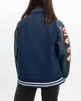 Vintage, 80s, Letterman, Varsity, Jacket, The Real Deal, size extra small, colour Blue, newtown, sydney, australia, thrift store, opshop, preloved, secondhand, sustainable, retro, antique, 70s, 80s, 90s, 2000s, 00s, fashion, clothing, streetwear, trendy, garment, style, boutique, store, shop, archive, sale, cheap, best, top, Jackets