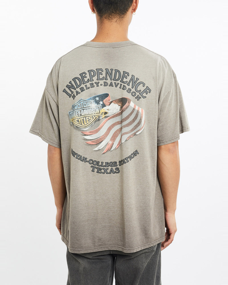 Vintage, Harley, Davidson, Tee, The Real Deal, size large, colour Brown, newtown, sydney, australia, thrift store, opshop, preloved, secondhand, sustainable, retro, antique, 70s, 80s, 90s, 2000s, 00s, fashion, clothing, streetwear, trendy, garment, style, boutique, store, shop, archive, sale, cheap, best, top, T-Shirts