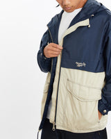 Vintage, 90s, Reebok, Windbreaker, Jacket, The Real Deal, size large, colour Blue, newtown, sydney, australia, thrift store, opshop, preloved, secondhand, sustainable, retro, antique, 70s, 80s, 90s, 2000s, 00s, fashion, clothing, streetwear, trendy, garment, style, boutique, store, shop, archive, sale, cheap, best, top, Jackets