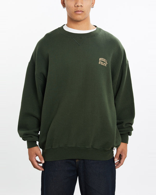 Vintage, 90s, Russell, Athletic, Sweatshirt, The Real Deal, size large, colour Green, newtown, sydney, australia, thrift store, opshop, preloved, secondhand, sustainable, retro, antique, 70s, 80s, 90s, 2000s, 00s, fashion, clothing, streetwear, trendy, garment, style, boutique, store, shop, archive, sale, cheap, best, top, Sweats and hoodies