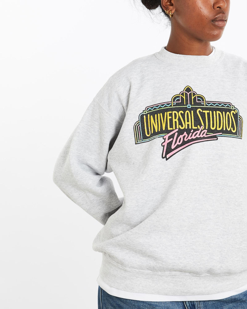 Vintage, 90s, Universal, Studios, Sweatshirt, The Real Deal, size medium, colour Grey, newtown, sydney, australia, thrift store, opshop, preloved, secondhand, sustainable, retro, antique, 70s, 80s, 90s, 2000s, 00s, fashion, clothing, streetwear, trendy, garment, style, boutique, store, shop, archive, sale, cheap, best, top, Sweats and hoodies