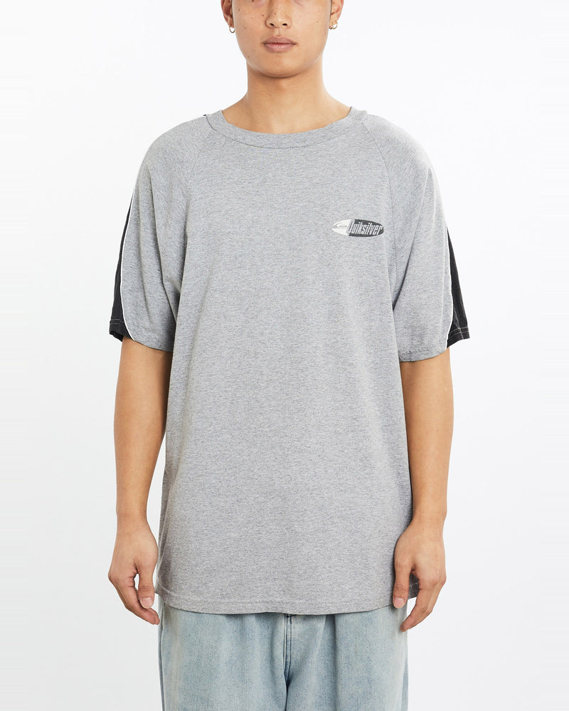 Vintage, 90s, Quiksilver, Surf, Tee, The Real Deal, size large, colour Grey, newtown, sydney, australia, thrift store, opshop, preloved, secondhand, sustainable, retro, antique, 70s, 80s, 90s, 2000s, 00s, fashion, clothing, streetwear, trendy, garment, style, boutique, store, shop, archive, sale, cheap, best, top, T-Shirts