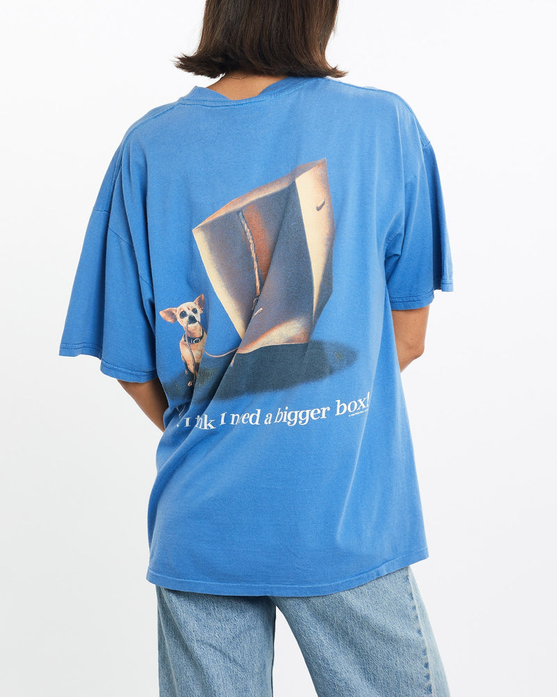 Vintage, 1998, Taco, Bell, Chihuahua, Tee, The Real Deal, size medium, colour Blue, newtown, sydney, australia, thrift store, opshop, preloved, secondhand, sustainable, retro, antique, 70s, 80s, 90s, 2000s, 00s, fashion, clothing, streetwear, trendy, garment, style, boutique, store, shop, archive, sale, cheap, best, top, T-Shirts