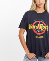 Vintage, 90s, Hard, Rock, Cafe, Tee, The Real Deal, size extra small, colour Navy, newtown, sydney, australia, thrift store, opshop, preloved, secondhand, sustainable, retro, antique, 70s, 80s, 90s, 2000s, 00s, fashion, clothing, streetwear, trendy, garment, style, boutique, store, shop, archive, sale, cheap, best, top, T-Shirts