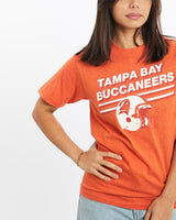 Vintage, 80s, NFL, Tampa, Bay, Buccaneers, Tee, The Real Deal, size double extra small, colour Orange, newtown, sydney, australia, thrift store, opshop, preloved, secondhand, sustainable, retro, antique, 70s, 80s, 90s, 2000s, 00s, fashion, clothing, streetwear, trendy, garment, style, boutique, store, shop, archive, sale, cheap, best, top, T-Shirts