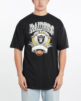 Vintage, 1992, NFL, Los, Angeles, Raiders, Tee, The Real Deal, size double extra large, colour Black, newtown, sydney, australia, thrift store, opshop, preloved, secondhand, sustainable, retro, antique, 70s, 80s, 90s, 2000s, 00s, fashion, clothing, streetwear, trendy, garment, style, boutique, store, shop, archive, sale, cheap, best, top, T-Shirts