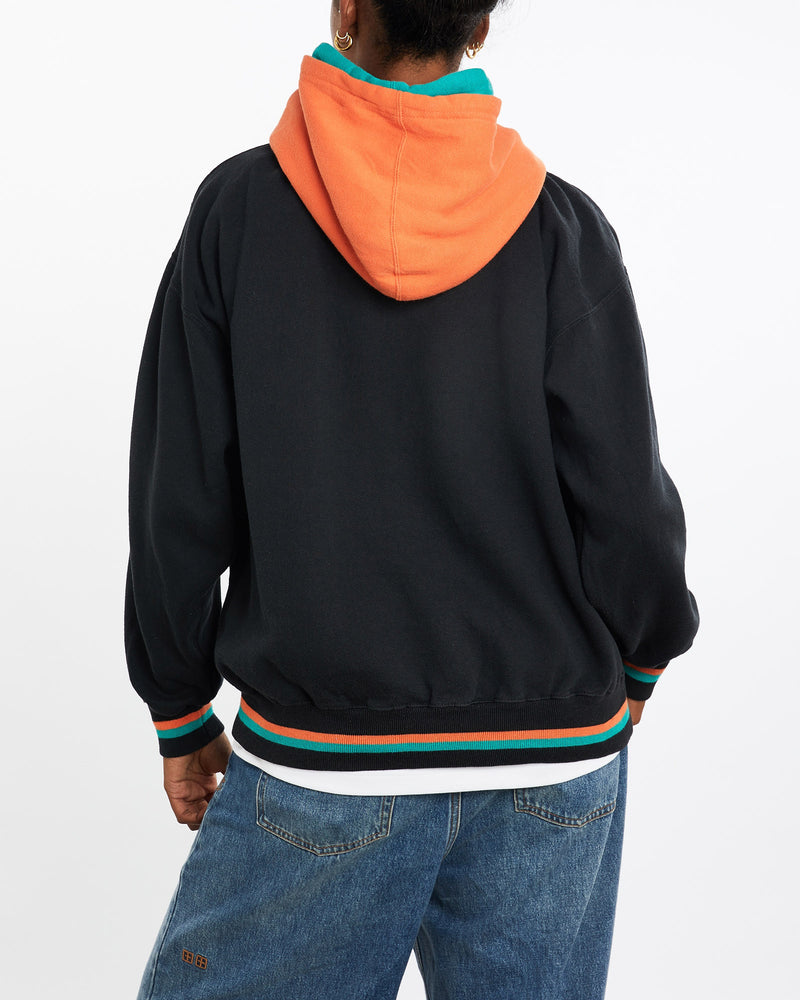 Vintage, NFL, Miami, Dolphins, Hooded, Sweatshirt, The Real Deal, size medium, colour Black, newtown, sydney, australia, thrift store, opshop, preloved, secondhand, sustainable, retro, antique, 70s, 80s, 90s, 2000s, 00s, fashion, clothing, streetwear, trendy, garment, style, boutique, store, shop, archive, sale, cheap, best, top, Sweats and hoodies