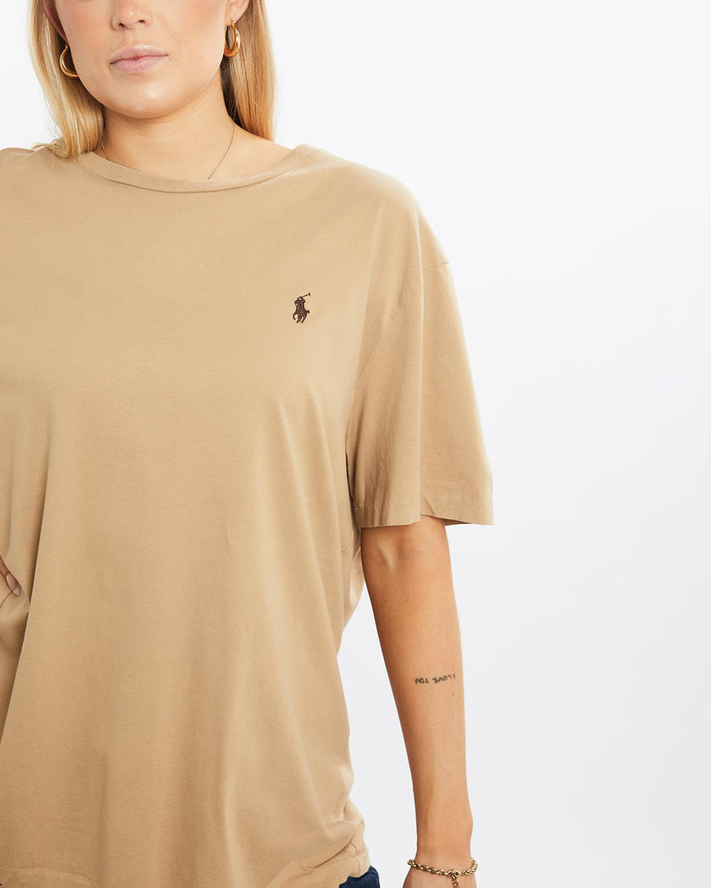 Vintage, 90s, Polo, Ralph, Lauren, Tee, The Real Deal, size medium, colour Brown, newtown, sydney, australia, thrift store, opshop, preloved, secondhand, sustainable, retro, antique, 70s, 80s, 90s, 2000s, 00s, fashion, clothing, streetwear, trendy, garment, style, boutique, store, shop, archive, sale, cheap, best, top, T-Shirts