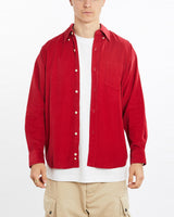 Vintage, 90s, Chaps, Ralph, Lauren, Corduroy, Button, Up, Shirt, The Real Deal, size medium, colour Red, newtown, sydney, australia, thrift store, opshop, preloved, secondhand, sustainable, retro, antique, 70s, 80s, 90s, 2000s, 00s, fashion, clothing, streetwear, trendy, garment, style, boutique, store, shop, archive, sale, cheap, best, top, Shirts