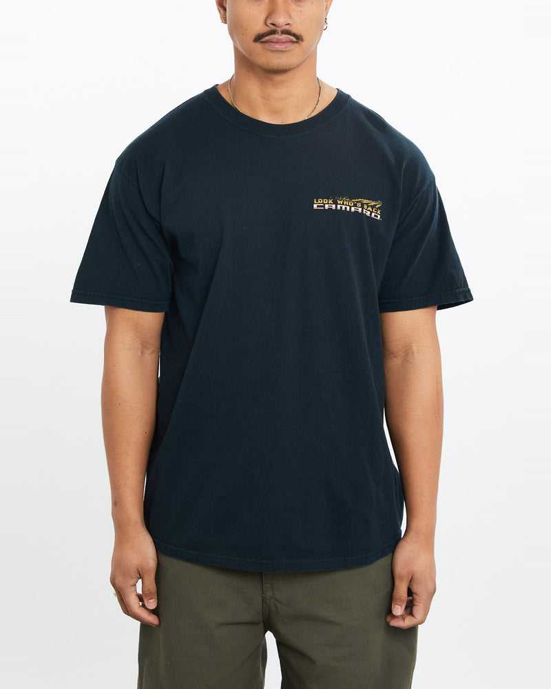 Vintage, Chevrolet, Camaro, Tee, The Real Deal, size medium, colour Black, newtown, sydney, australia, thrift store, opshop, preloved, secondhand, sustainable, retro, antique, 70s, 80s, 90s, 2000s, 00s, fashion, clothing, streetwear, trendy, garment, style, boutique, store, shop, archive, sale, cheap, best, top, T-Shirts