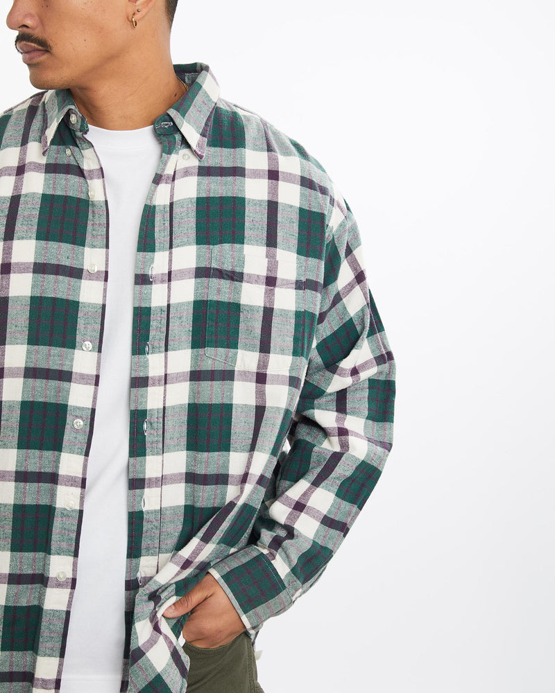 Vintage, 90s, L.L., Bean, Flannelette, Button, Up, Shirt, The Real Deal, size large, colour Multicolour, newtown, sydney, australia, thrift store, opshop, preloved, secondhand, sustainable, retro, antique, 70s, 80s, 90s, 2000s, 00s, fashion, clothing, streetwear, trendy, garment, style, boutique, store, shop, archive, sale, cheap, best, top, Shirts