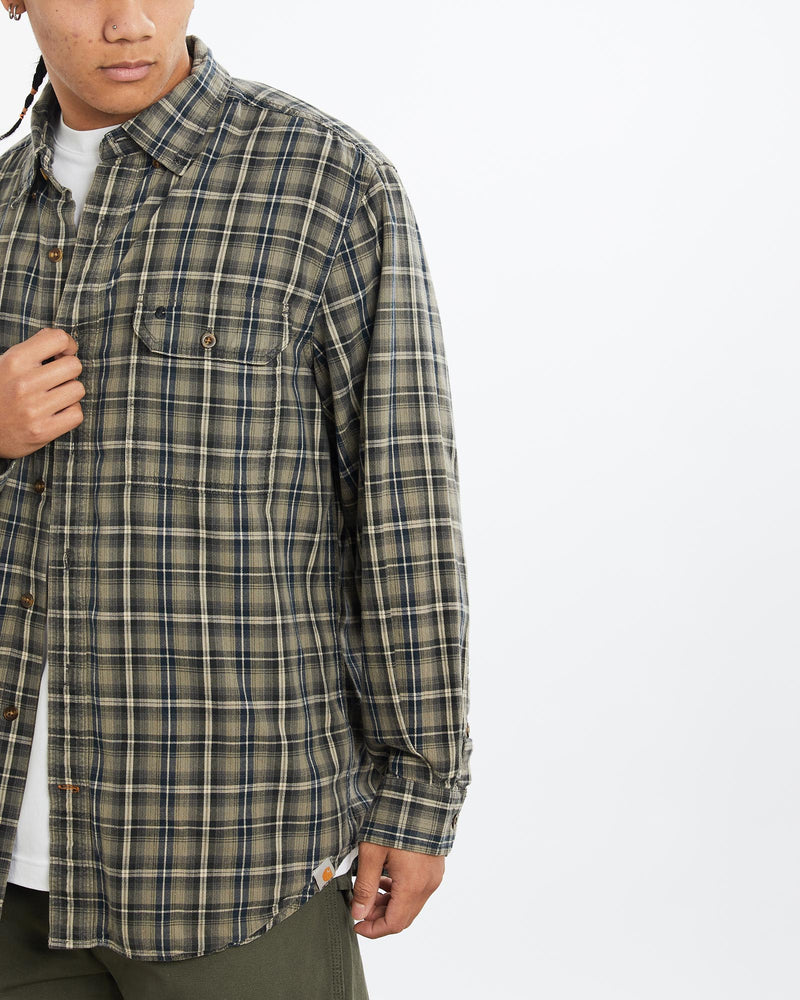 Vintage, Carhartt, Button, Up, Shirt, The Real Deal, size large, colour Green, newtown, sydney, australia, thrift store, opshop, preloved, secondhand, sustainable, retro, antique, 70s, 80s, 90s, 2000s, 00s, fashion, clothing, streetwear, trendy, garment, style, boutique, store, shop, archive, sale, cheap, best, top, Shirts