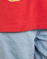 Vintage, 1995, MLB, Atlanta, Braves, World, Series, Tee, The Real Deal, size large, colour Red, newtown, sydney, australia, thrift store, opshop, preloved, secondhand, sustainable, retro, antique, 70s, 80s, 90s, 2000s, 00s, fashion, clothing, streetwear, trendy, garment, style, boutique, store, shop, archive, sale, cheap, best, top, T-Shirts