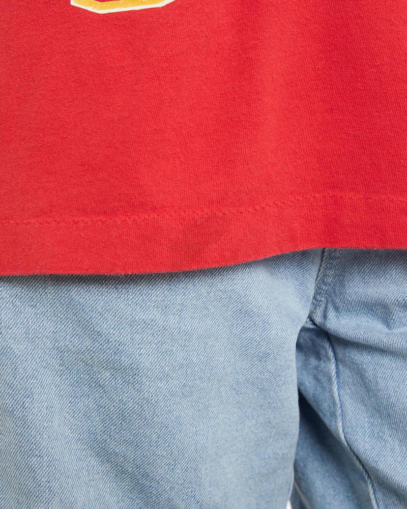 Vintage, 1995, MLB, Atlanta, Braves, World, Series, Tee, The Real Deal, size large, colour Red, newtown, sydney, australia, thrift store, opshop, preloved, secondhand, sustainable, retro, antique, 70s, 80s, 90s, 2000s, 00s, fashion, clothing, streetwear, trendy, garment, style, boutique, store, shop, archive, sale, cheap, best, top, T-Shirts