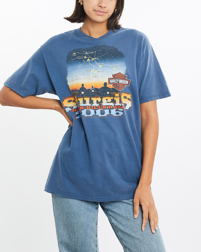 Vintage, Harley, Davidson, Tee, The Real Deal, size small, colour Blue, newtown, sydney, australia, thrift store, opshop, preloved, secondhand, sustainable, retro, antique, 70s, 80s, 90s, 2000s, 00s, fashion, clothing, streetwear, trendy, garment, style, boutique, store, shop, archive, sale, cheap, best, top, T-Shirts