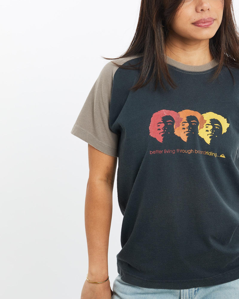 Vintage, Quiksilver, Surf, Tee, The Real Deal, size double extra small, colour Multicolour, newtown, sydney, australia, thrift store, opshop, preloved, secondhand, sustainable, retro, antique, 70s, 80s, 90s, 2000s, 00s, fashion, clothing, streetwear, trendy, garment, style, boutique, store, shop, archive, sale, cheap, best, top, T-Shirts