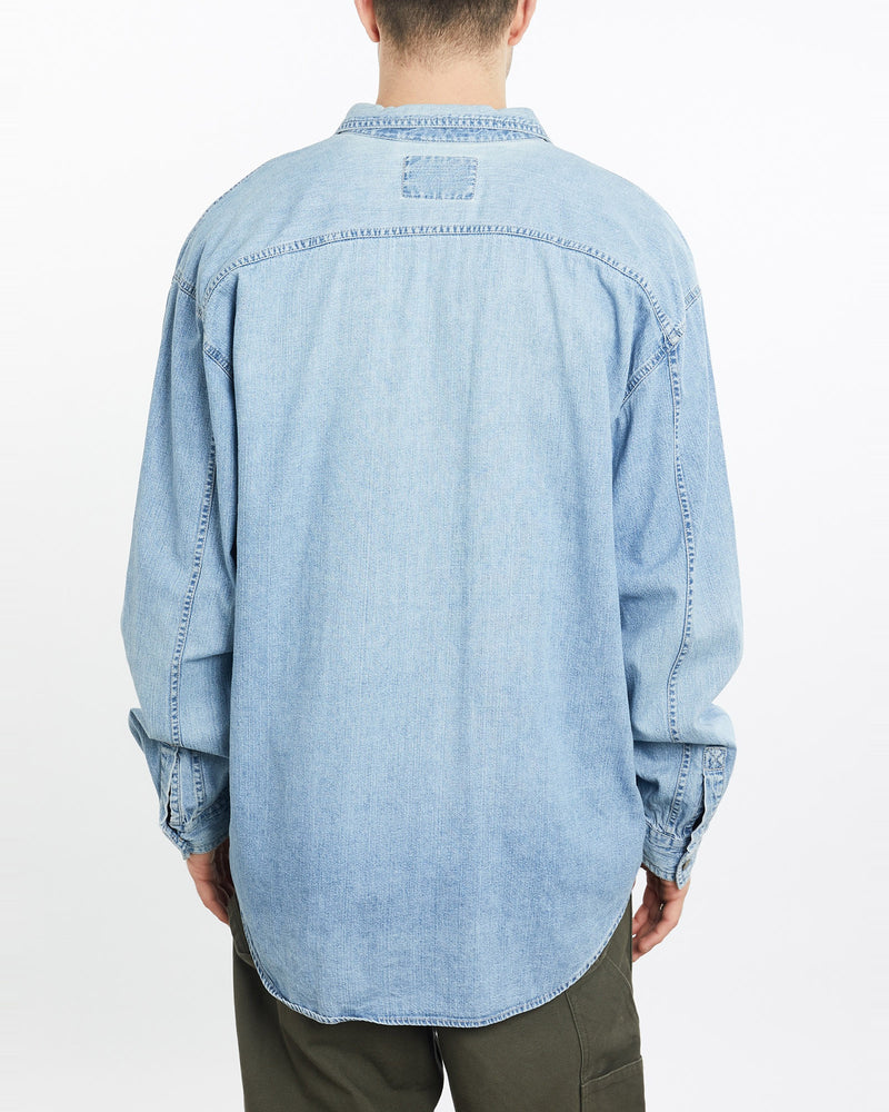 Vintage, 90s, Levi's, Denim, Button, Up, Shirt, The Real Deal, size extra large, colour Blue, newtown, sydney, australia, thrift store, opshop, preloved, secondhand, sustainable, retro, antique, 70s, 80s, 90s, 2000s, 00s, fashion, clothing, streetwear, trendy, garment, style, boutique, store, shop, archive, sale, cheap, best, top, Shirts