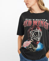 Vintage, 90s, NHL, Detroit, Red, Wings, Tee, The Real Deal, size medium, colour Black, newtown, sydney, australia, thrift store, opshop, preloved, secondhand, sustainable, retro, antique, 70s, 80s, 90s, 2000s, 00s, fashion, clothing, streetwear, trendy, garment, style, boutique, store, shop, archive, sale, cheap, best, top, T-Shirts