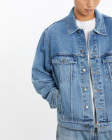 Vintage, Wrangler, Denim, Jacket, The Real Deal, size large, colour Blue, newtown, sydney, australia, thrift store, opshop, preloved, secondhand, sustainable, retro, antique, 70s, 80s, 90s, 2000s, 00s, fashion, clothing, streetwear, trendy, garment, style, boutique, store, shop, archive, sale, cheap, best, top, Jackets