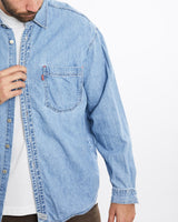 Vintage, 90s, Levi's, Denim, Button, Up, Shirt, The Real Deal, size extra large, colour Blue, newtown, sydney, australia, thrift store, opshop, preloved, secondhand, sustainable, retro, antique, 70s, 80s, 90s, 2000s, 00s, fashion, clothing, streetwear, trendy, garment, style, boutique, store, shop, archive, sale, cheap, best, top, Shirts