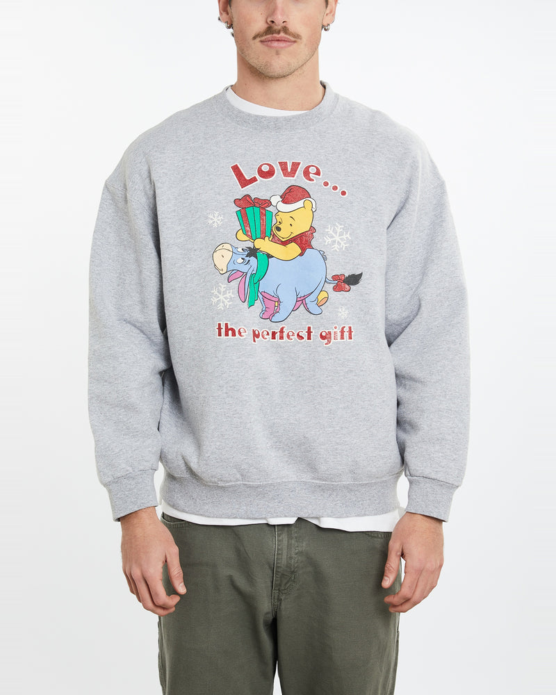 Vintage Disney Winnie The Pooh Christmas Sweatshirt <br>XL , The Real Deal , newtown, sydney, australia, thrift store, opshop, preloved, secondhand, sustainable, retro, antique, 70s, 80s, 90s, 2000s, 00s, fashion, clothing, streetwear, trendy, garment, style, boutique, store, shop, archive, sale, cheap, best, top