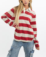 Vintage, Burberry, Rugby, Shirt, The Real Deal, size small, colour Red, newtown, sydney, australia, thrift store, opshop, preloved, secondhand, sustainable, retro, antique, 70s, 80s, 90s, 2000s, 00s, fashion, clothing, streetwear, trendy, garment, style, boutique, store, shop, archive, sale, cheap, best, top, Shirts