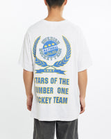 Vintage, 90s, Peter, Forsberg, Swedish, National, Hockey, Team, Tee, The Real Deal, size extra large, colour Grey, newtown, sydney, australia, thrift store, opshop, preloved, secondhand, sustainable, retro, antique, 70s, 80s, 90s, 2000s, 00s, fashion, clothing, streetwear, trendy, garment, style, boutique, store, shop, archive, sale, cheap, best, top, T-Shirts