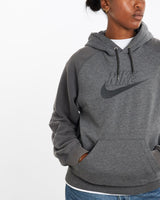 Vintage, Nike, Hooded, Sweatshirt, The Real Deal, size medium, colour Grey, newtown, sydney, australia, thrift store, opshop, preloved, secondhand, sustainable, retro, antique, 70s, 80s, 90s, 2000s, 00s, fashion, clothing, streetwear, trendy, garment, style, boutique, store, shop, archive, sale, cheap, best, top, Sweats and hoodies