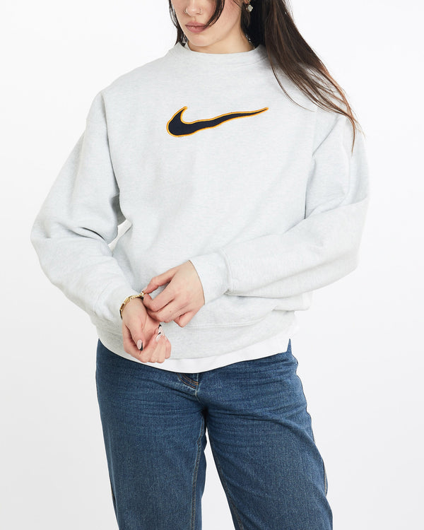 Vintage, 90s, Nike, Heavyweight, Sweatshirt, The Real Deal, size medium, colour Grey, newtown, sydney, australia, thrift store, opshop, preloved, secondhand, sustainable, retro, antique, 70s, 80s, 90s, 2000s, 00s, fashion, clothing, streetwear, trendy, garment, style, boutique, store, shop, archive, sale, cheap, best, top, Sweats and hoodies