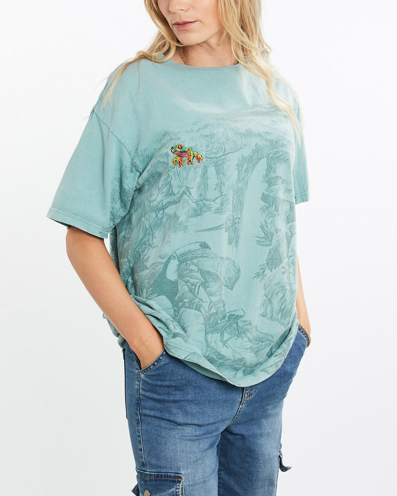 Vintage, 1995, Frog, Wildlife, Tee, The Real Deal, size medium, colour Green, newtown, sydney, australia, thrift store, opshop, preloved, secondhand, sustainable, retro, antique, 70s, 80s, 90s, 2000s, 00s, fashion, clothing, streetwear, trendy, garment, style, boutique, store, shop, archive, sale, cheap, best, top, T-Shirts