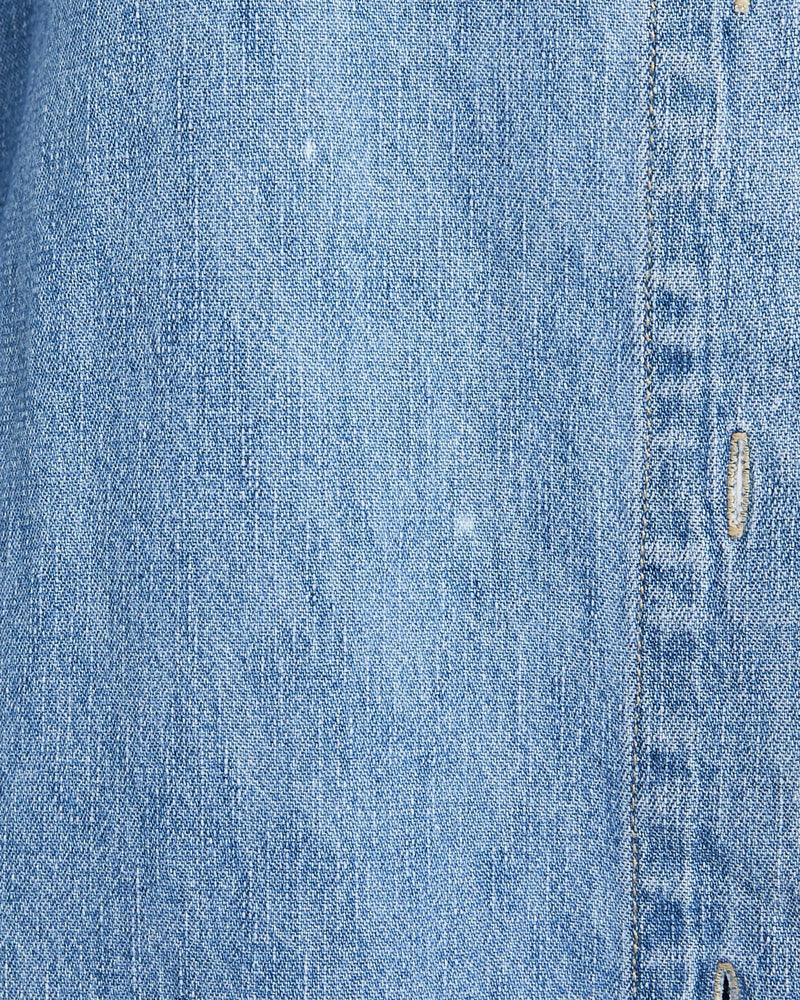 Vintage, Lee, Denim, Button, Up, Shirt, The Real Deal, size extra small, colour Blue, newtown, sydney, australia, thrift store, opshop, preloved, secondhand, sustainable, retro, antique, 70s, 80s, 90s, 2000s, 00s, fashion, clothing, streetwear, trendy, garment, style, boutique, store, shop, archive, sale, cheap, best, top, Shirts