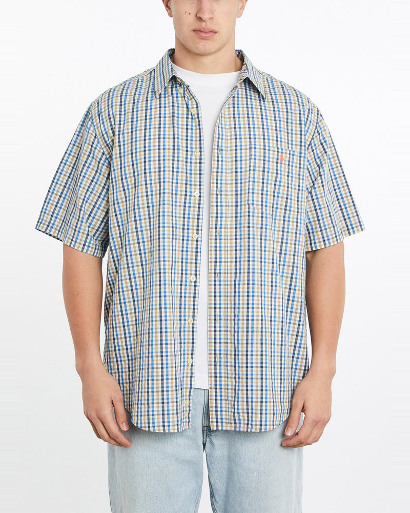 Vintage, 90s, Polo, Ralph, Lauren, Short, Sleeve, Button, Up, Shirt, The Real Deal, size double extra large, colour Multicolour, newtown, sydney, australia, thrift store, opshop, preloved, secondhand, sustainable, retro, antique, 70s, 80s, 90s, 2000s, 00s, fashion, clothing, streetwear, trendy, garment, style, boutique, store, shop, archive, sale, cheap, best, top, Shirts