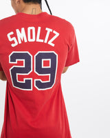 Vintage, MLB, Atlanta, Braves, Tee, The Real Deal, size large, colour Red, newtown, sydney, australia, thrift store, opshop, preloved, secondhand, sustainable, retro, antique, 70s, 80s, 90s, 2000s, 00s, fashion, clothing, streetwear, trendy, garment, style, boutique, store, shop, archive, sale, cheap, best, top, T-Shirts