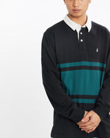 Vintage, 90s, Polo, Ralph, Lauren, Rugby, Shirt, The Real Deal, size large, colour Black, newtown, sydney, australia, thrift store, opshop, preloved, secondhand, sustainable, retro, antique, 70s, 80s, 90s, 2000s, 00s, fashion, clothing, streetwear, trendy, garment, style, boutique, store, shop, archive, sale, cheap, best, top, Shirts